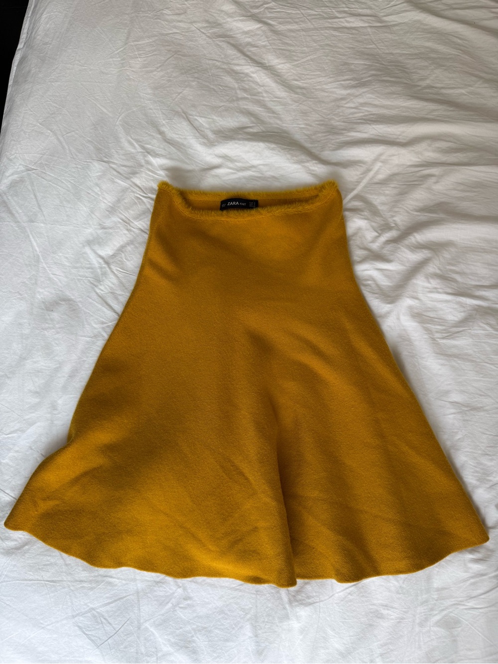 Zara Mustard Circle Skater Skirt